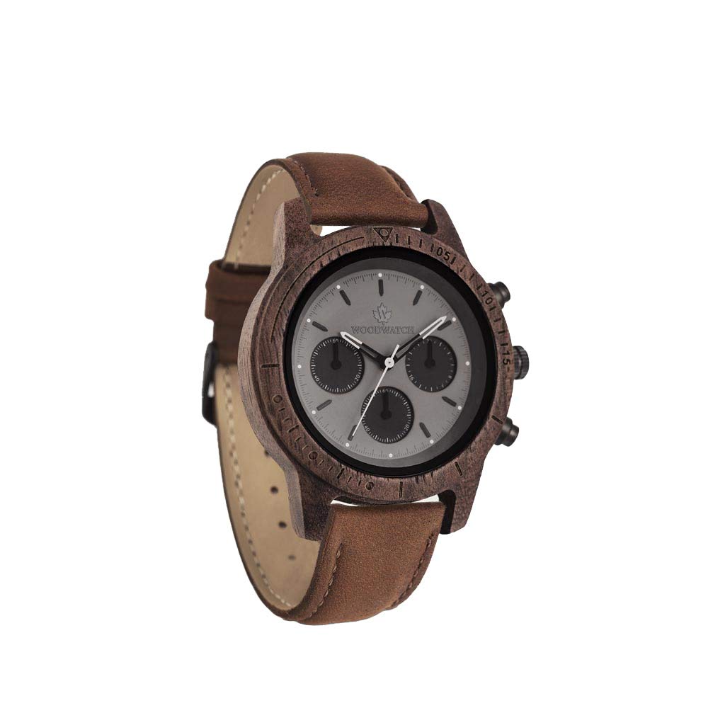 WoodWatch Classic Axinite Black Pecan orologio in legno quarzo