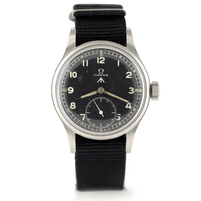 Omega WWW orologio militare 35mm acciaio nero