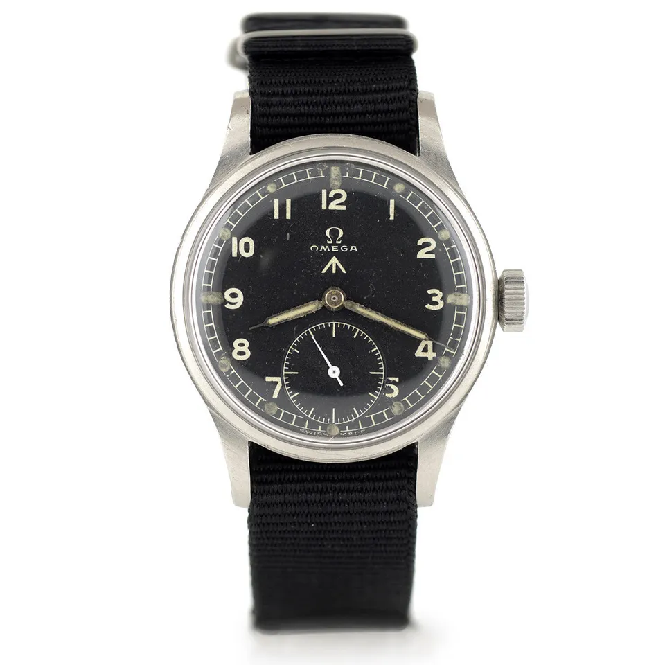 Omega WWW orologio militare 35mm acciaio nero
