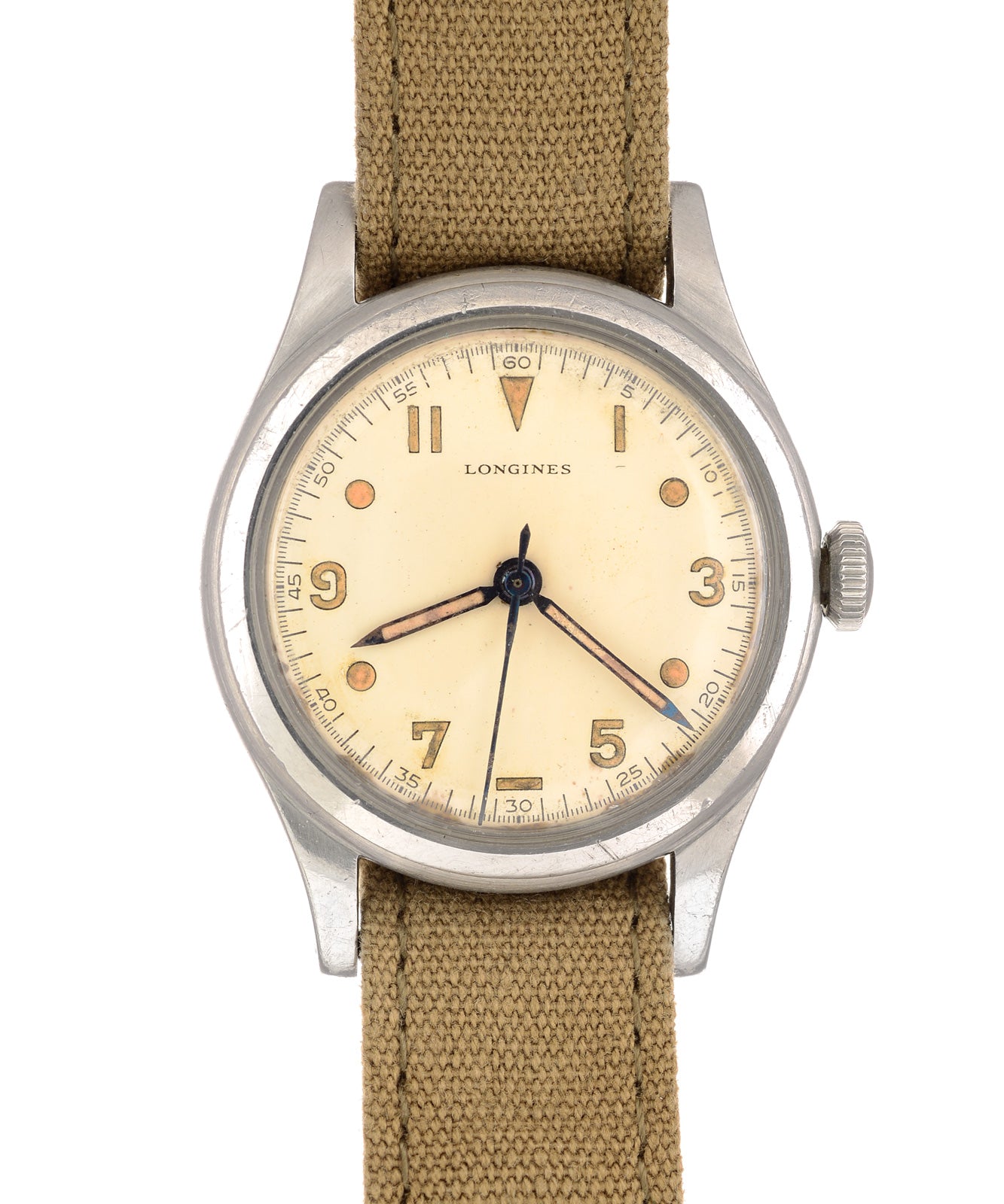 Longines ref 5483 orologio acciaio 1947 carica manuale