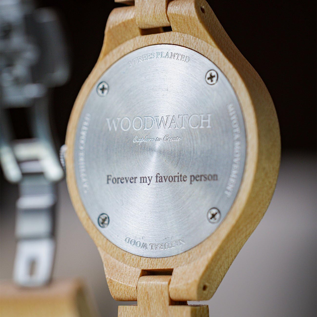 WoodWatch Classic Blue Ocean orologio donna ulivo minimal