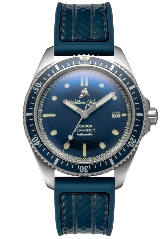 William Wood Valiant The Blue Watch orologio blu automatico 41mm