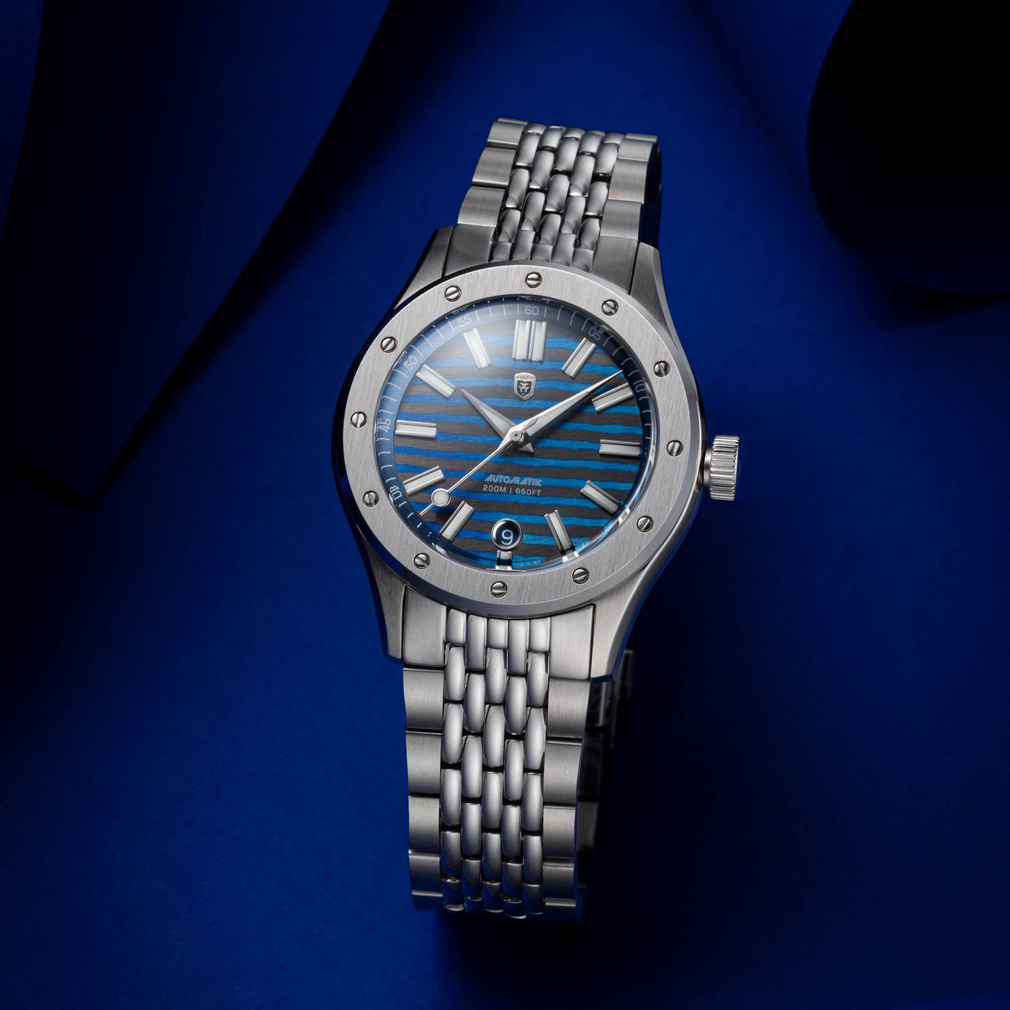 Heinrich Helicoprion ZirkuTi orologio titanio bracciale acciaio