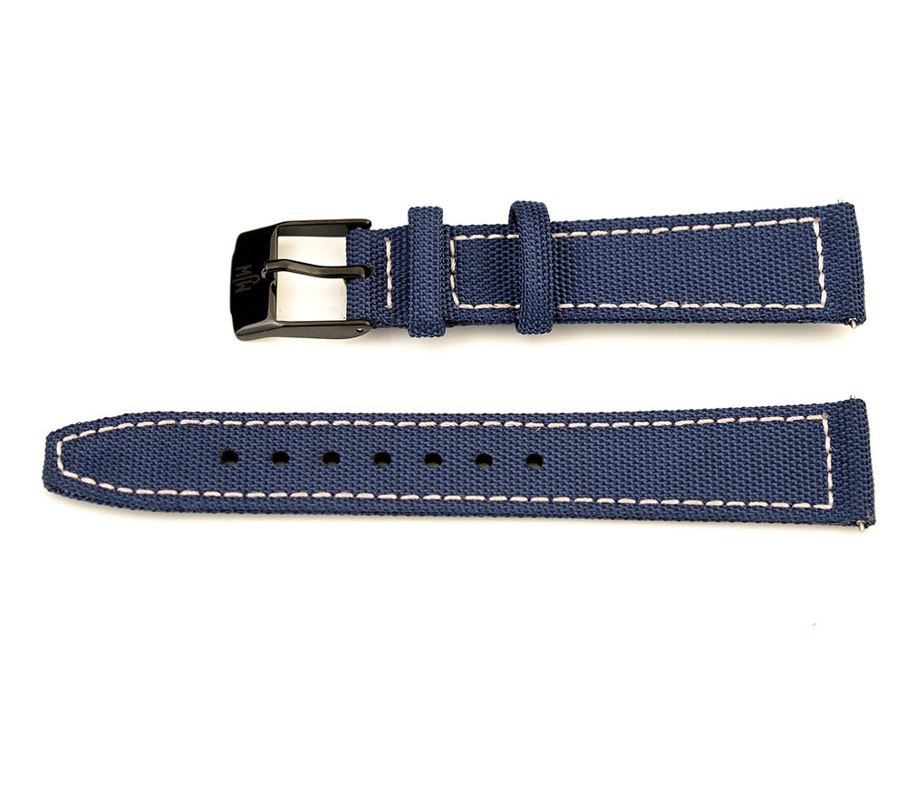 Mr Jones Watches cinturino nylon 18mm verde blu grigio