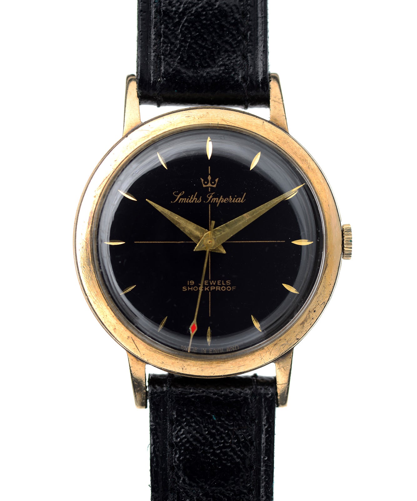 Smiths Imperial 1962 orologio oro 9ct 33mm nero