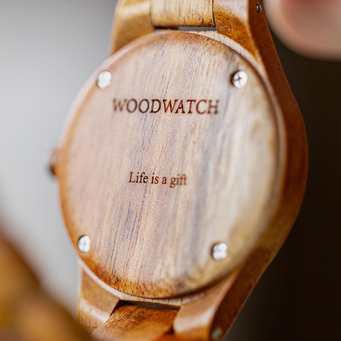Woodwatch Classic Koa orologio legno uomo quarzo fatto a mano