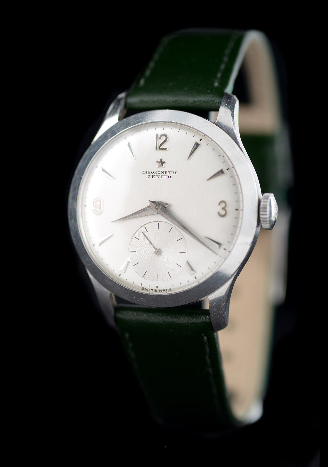 Zenith Cronometro orologio manuale acciaio 37mm 1954