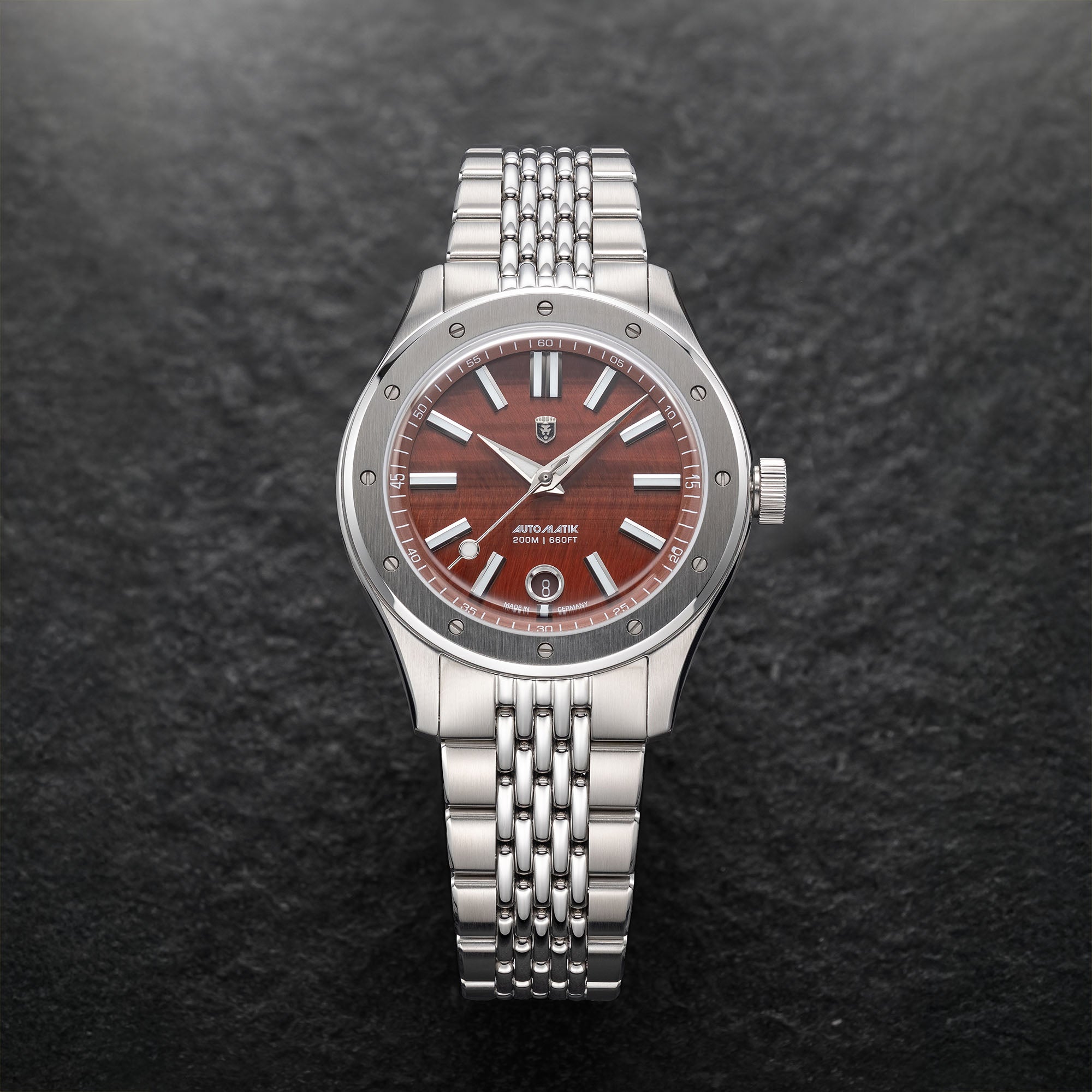 Heinrich Helicoprion orologio automatico Red Tiger's Eye Sellita