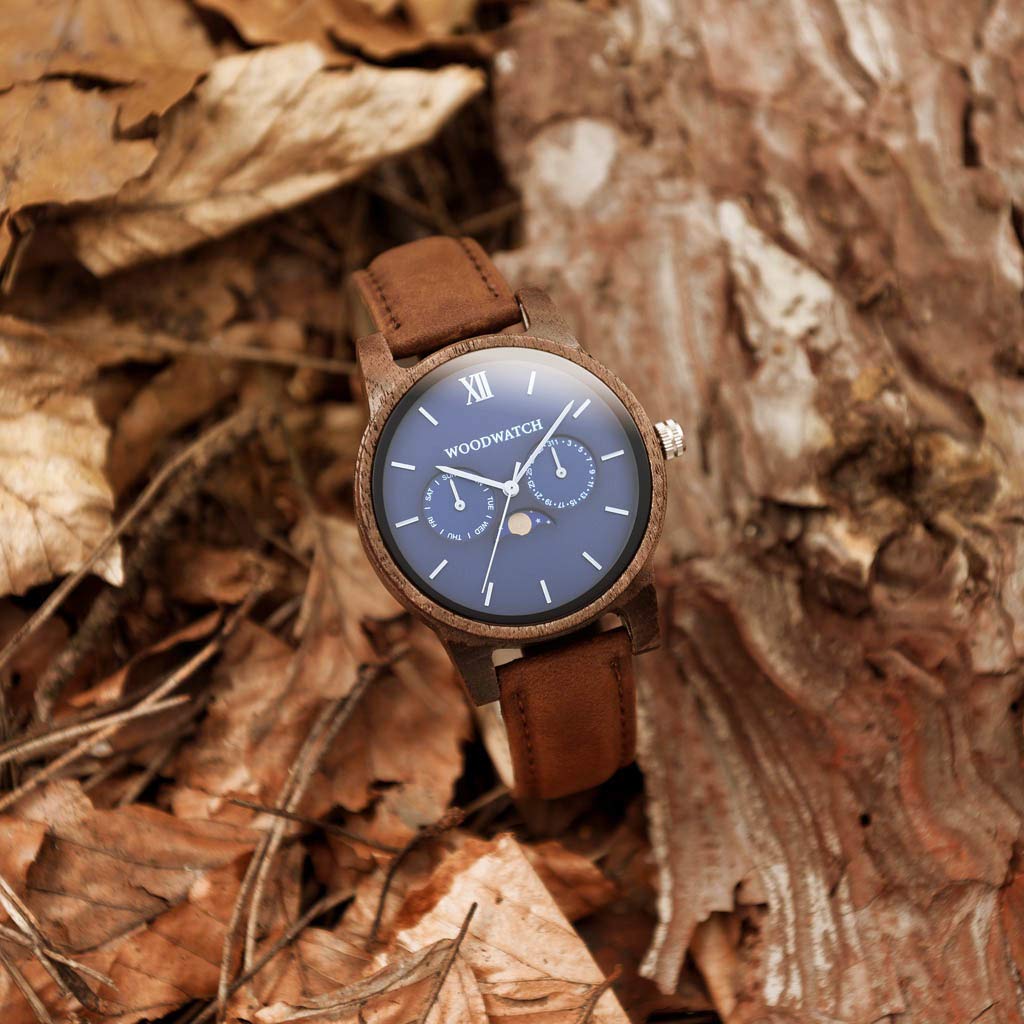 WoodWatch Classic Mariner Pecan orologio legno lunare