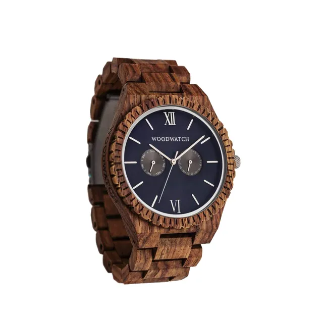 WoodWatch Classic Ocean Blue orologio legno blu 47 mm