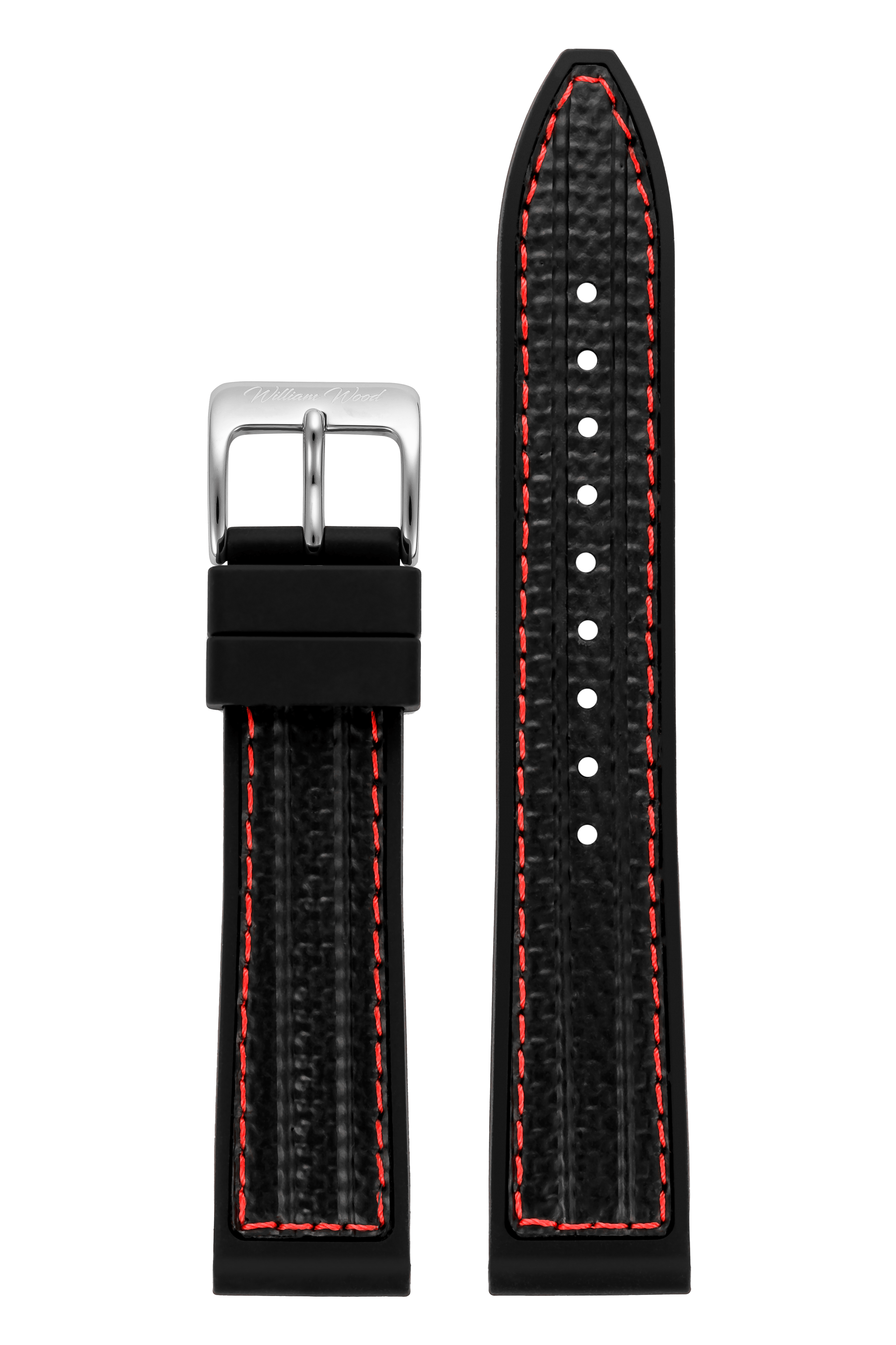 William Wood Strap Black Fire Hose cinturino nero 20mm