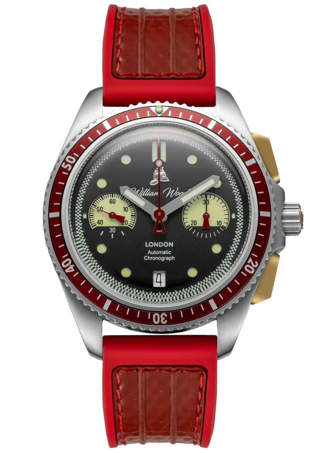 William Wood Triumph Heat Edition cronografo 41mm Red Fire Hose