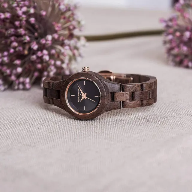 WoodWatch Flora Viola orologio donna legno ulivo e noce