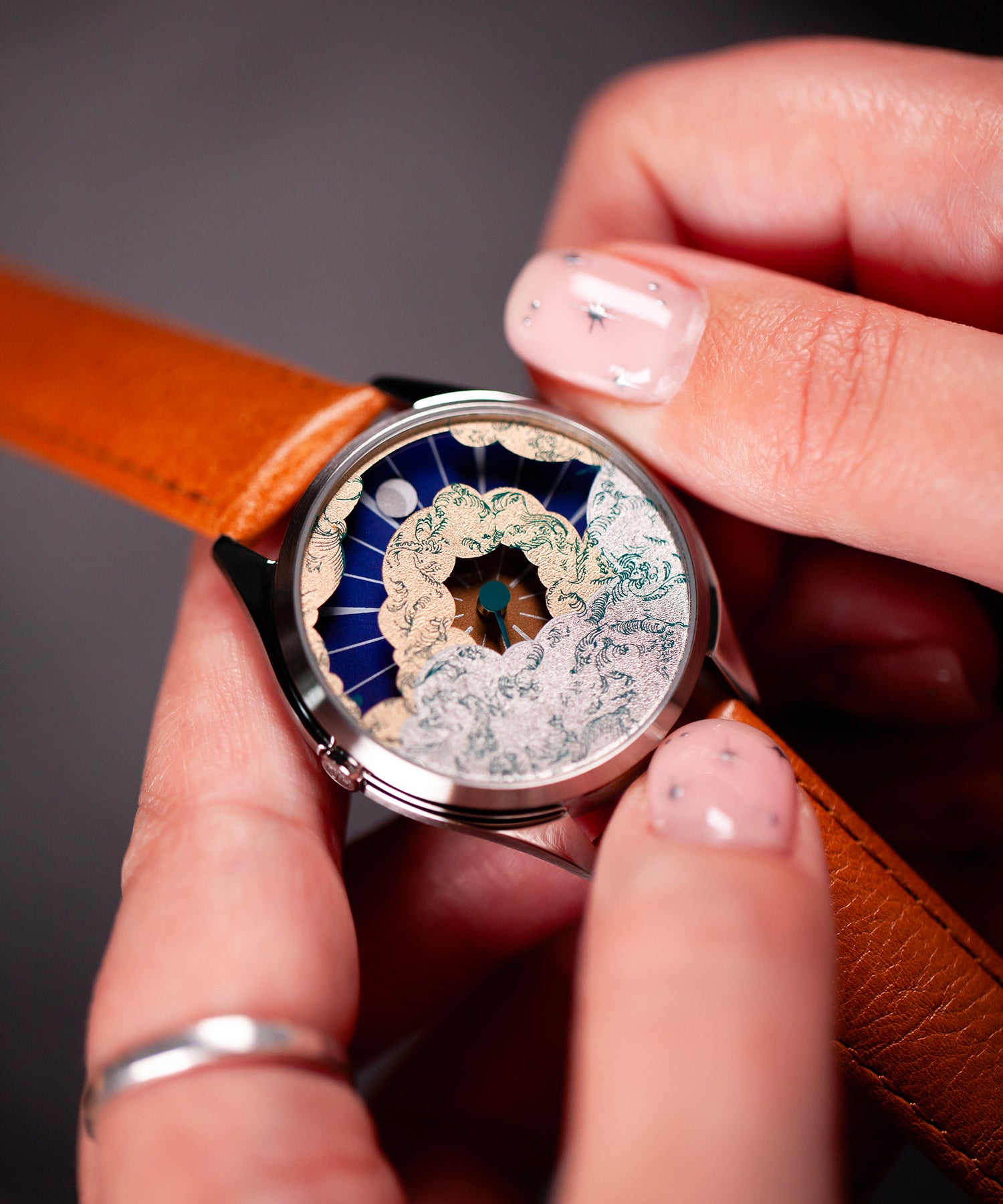 Mr Jones Nuage orologio quarzo dorato oro 22 carati 37mm