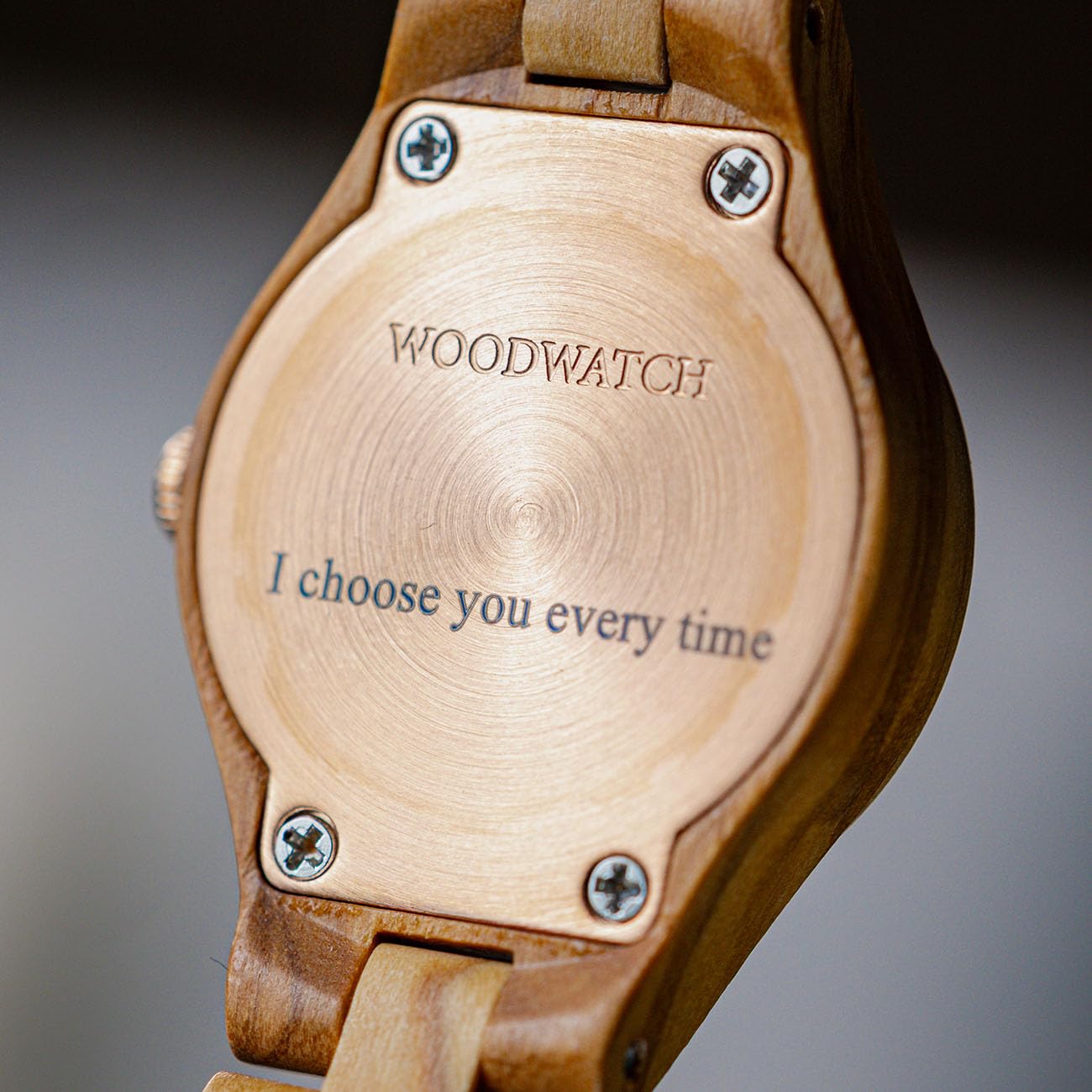 WoodWatch Flora Blossom orologio legno donna premium