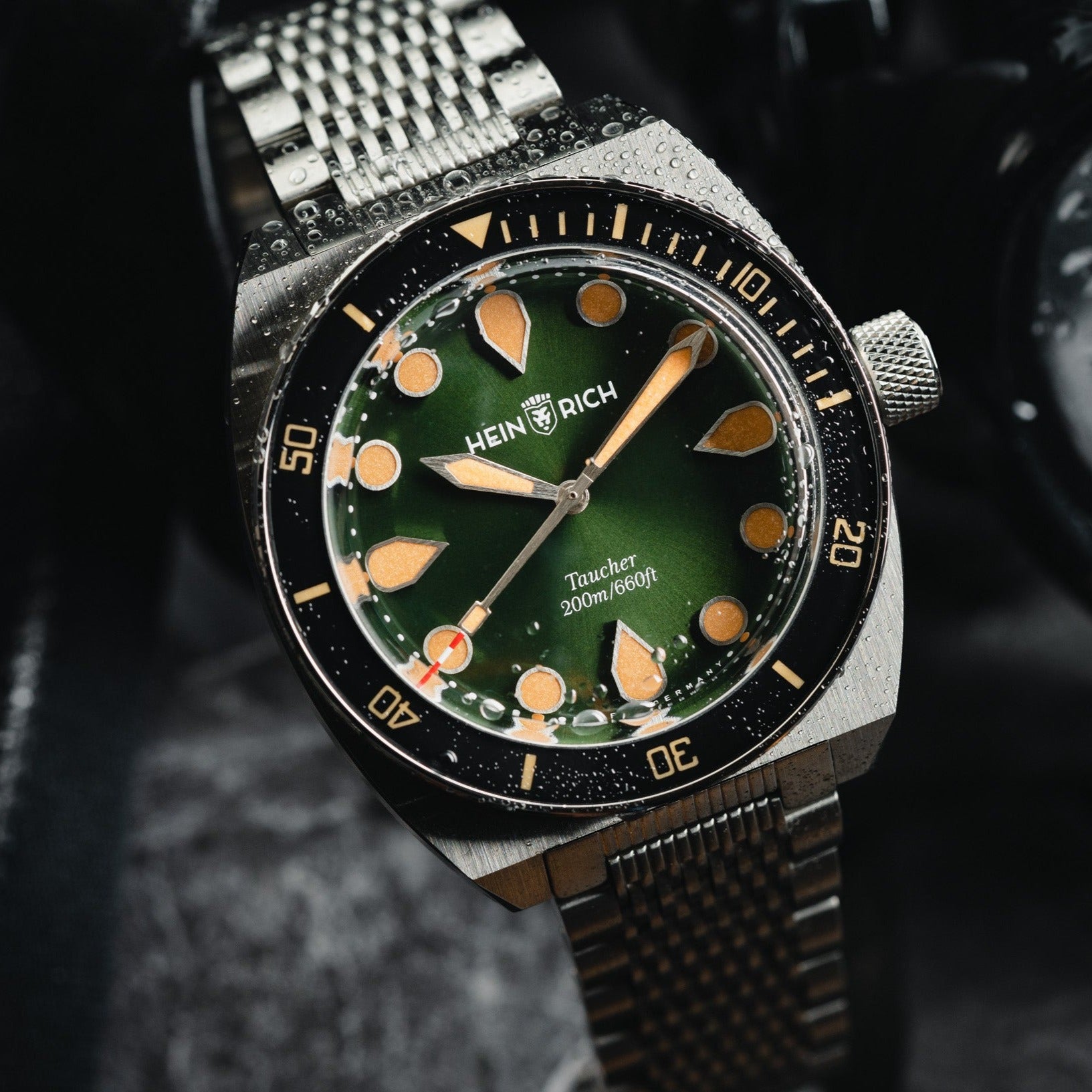 Heinrich Taucher orologio automatico verde 41 mm