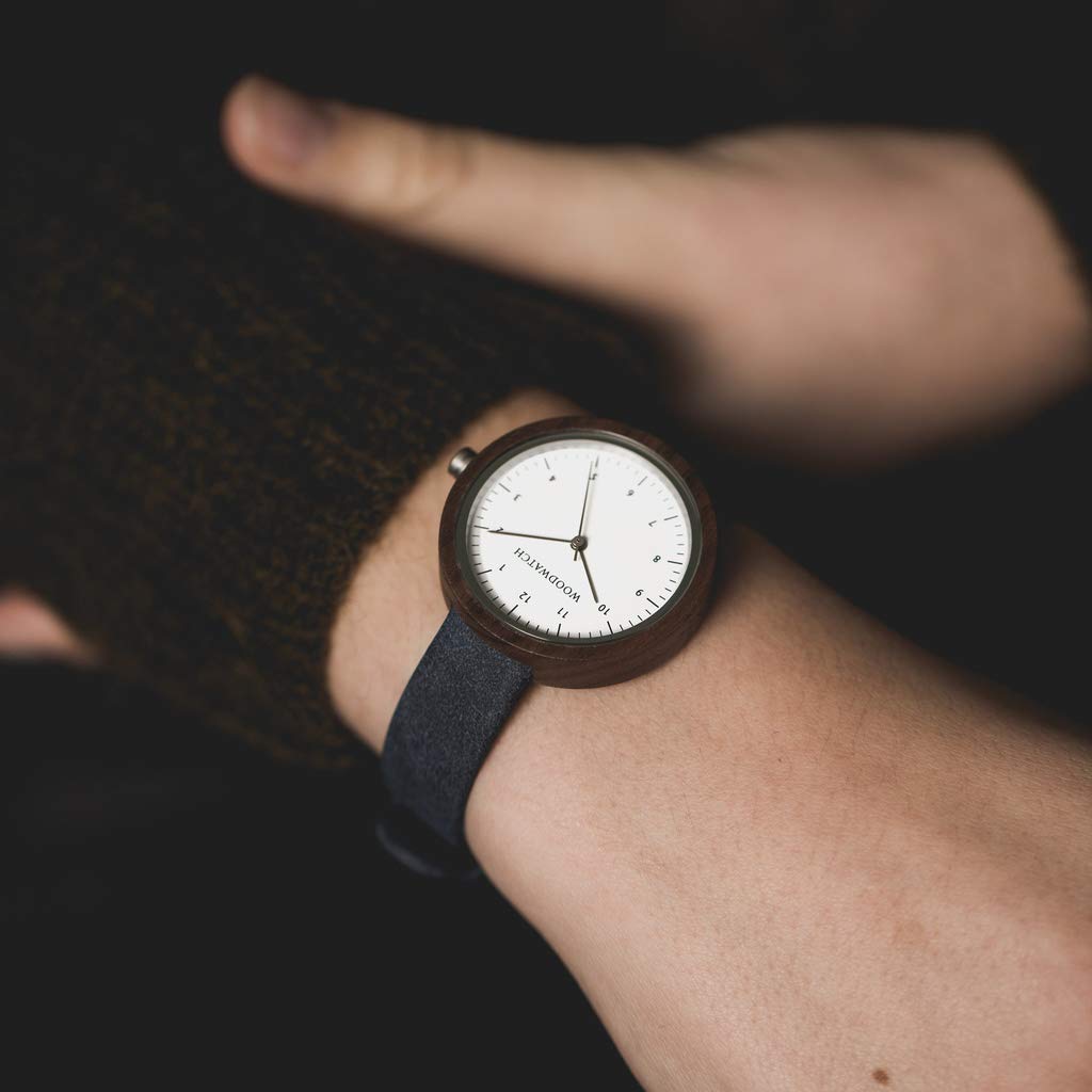 WoodWatch Nordic Stockholm orologio legno 36 mm pelle