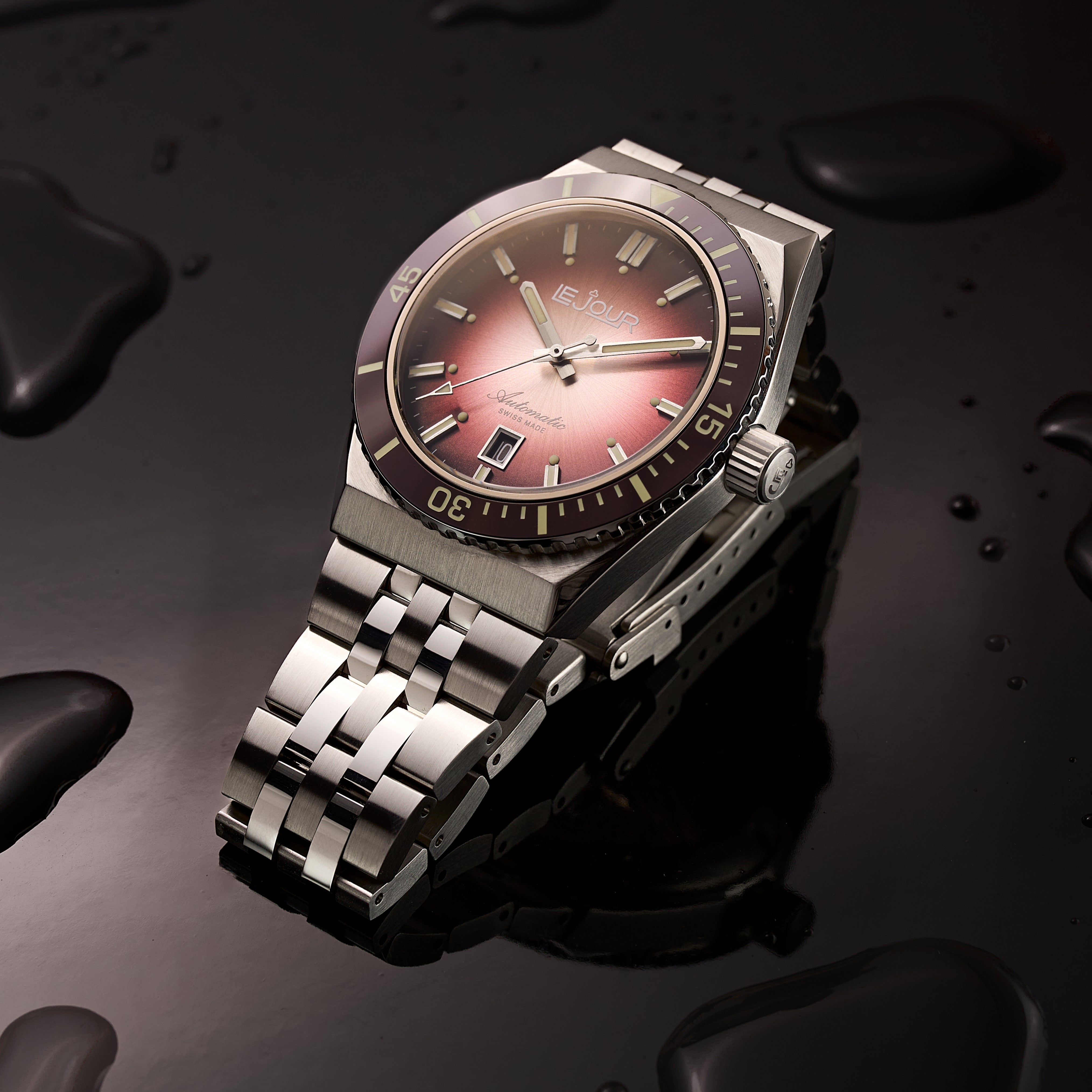 LeJour Delmare LJ-DM-005 orologio automatico marrone