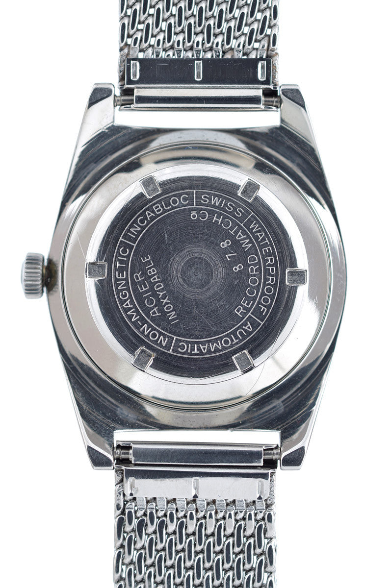 Record Geneve Datofix orologio automatico acciaio anni 50