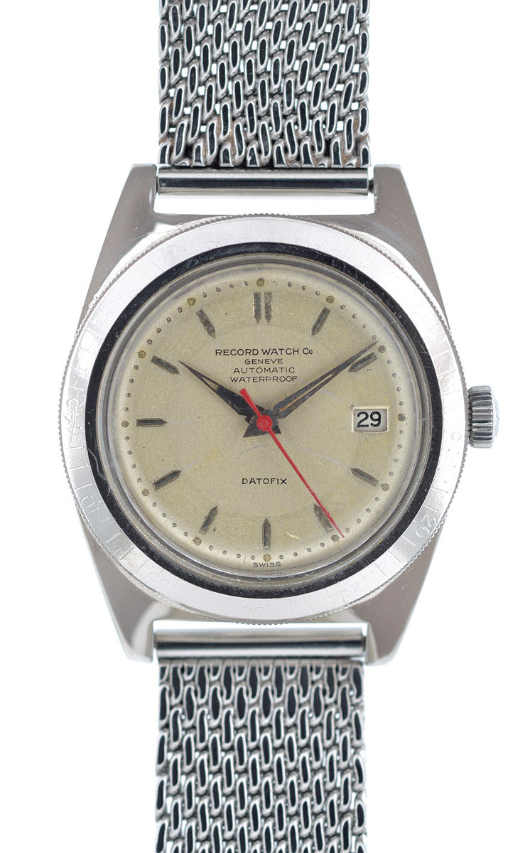 Record Geneve Datofix orologio automatico acciaio anni 50