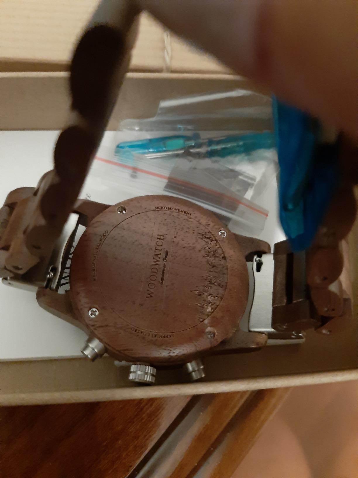 Woodwatch Classic Sapphire Silver orologio legno uomo