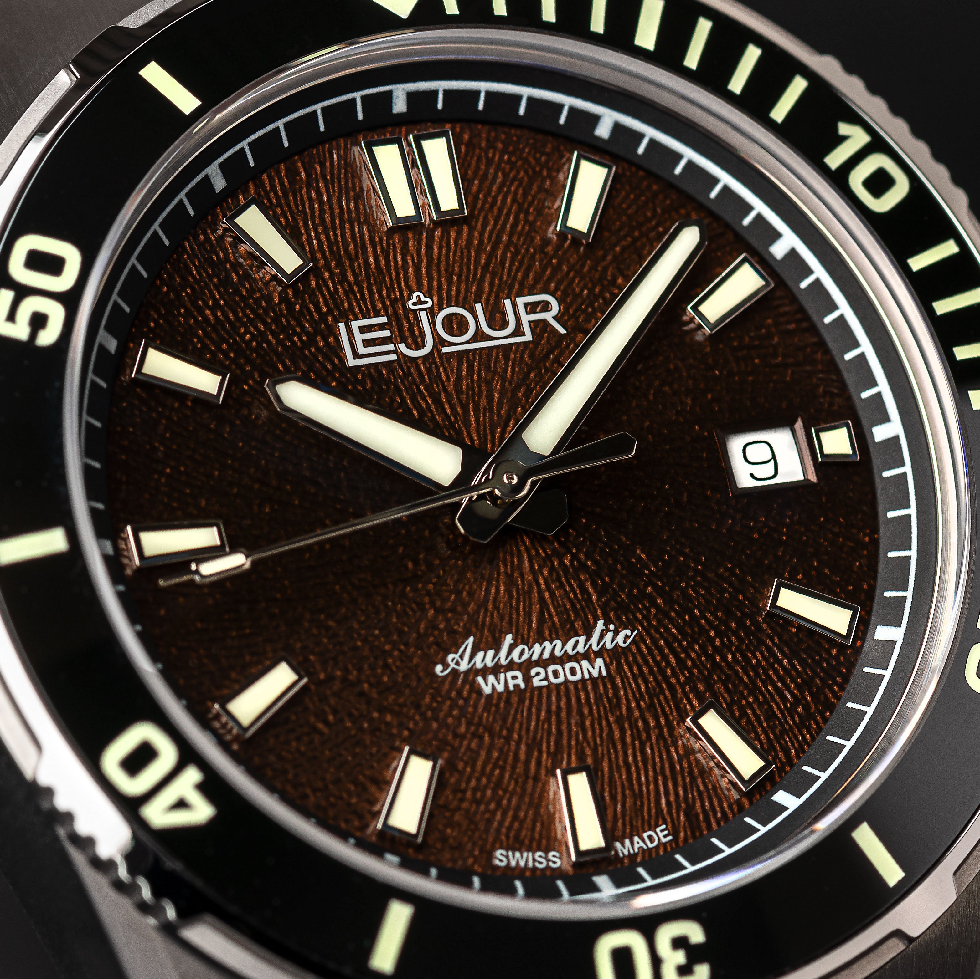 LeJour Coral Diver LJ-CD-005 orologio marrone 42mm
