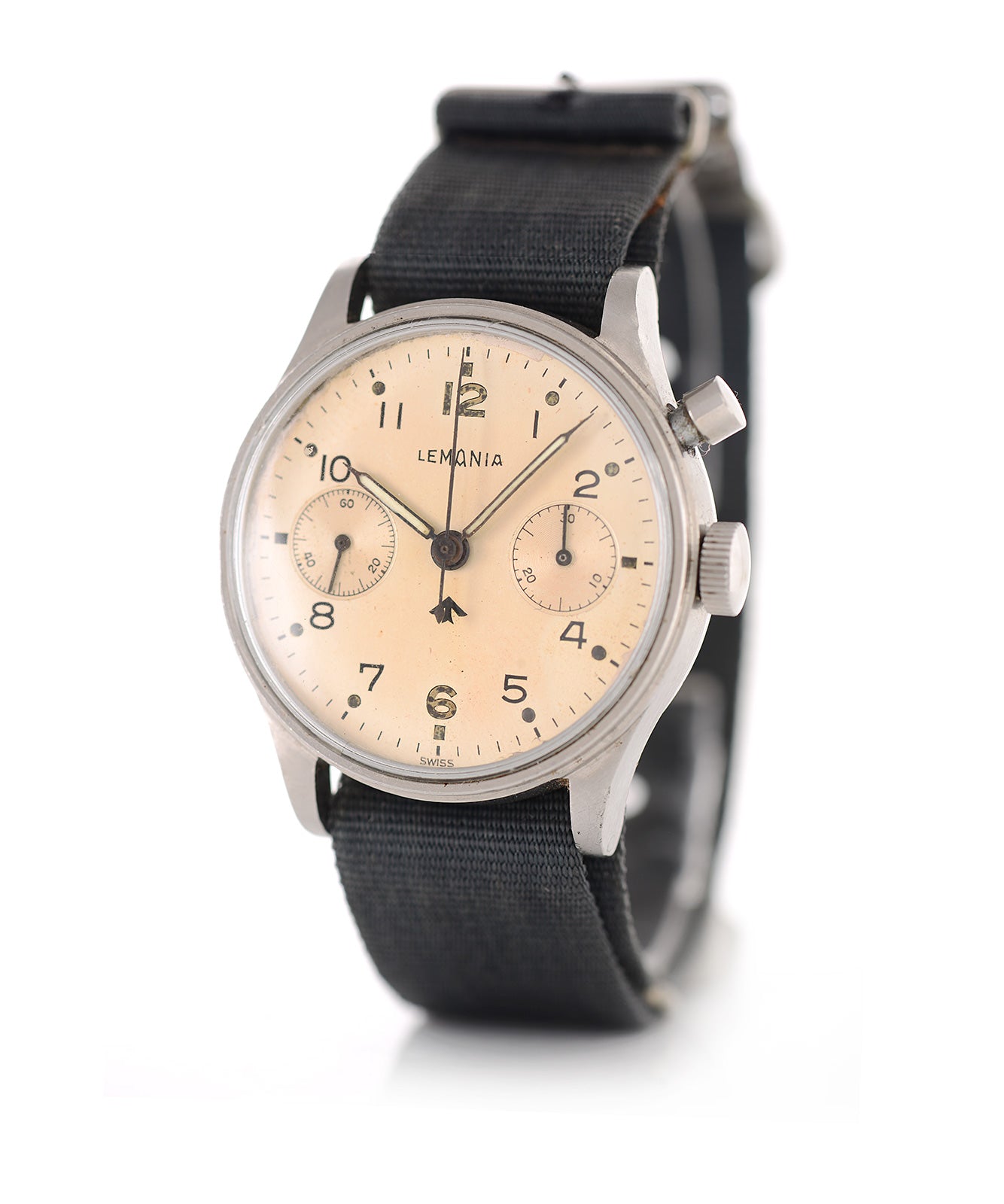 Lemania 6B/551 1953 orologio cronografo RAF 38mm
