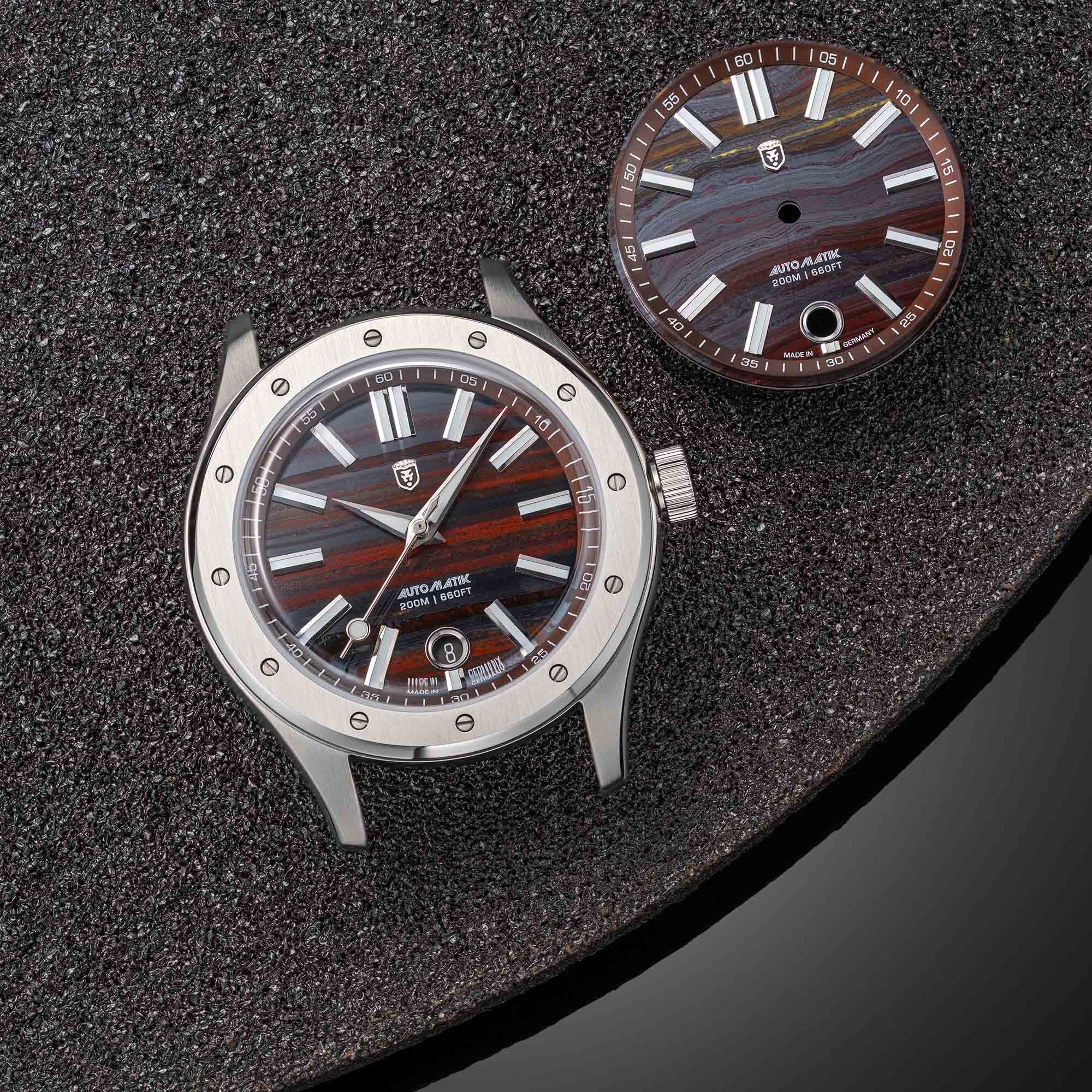 Heinrich Helicoprion Tiger Iron orologio automatico