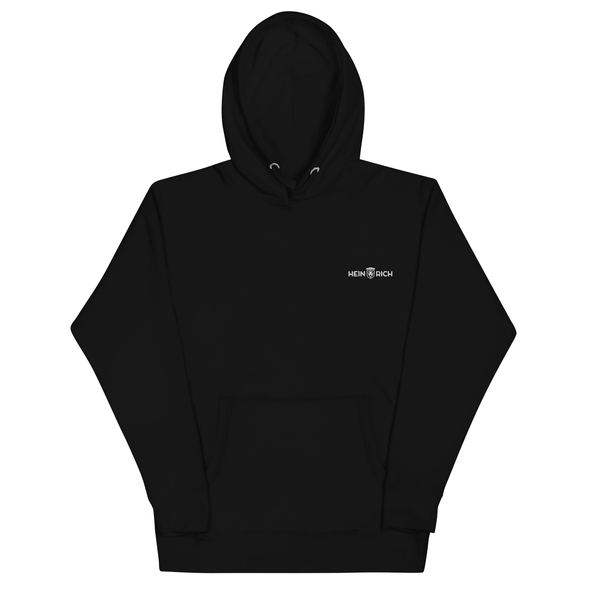 Heinrich Hoodie felpa con cappuccio nera cotone