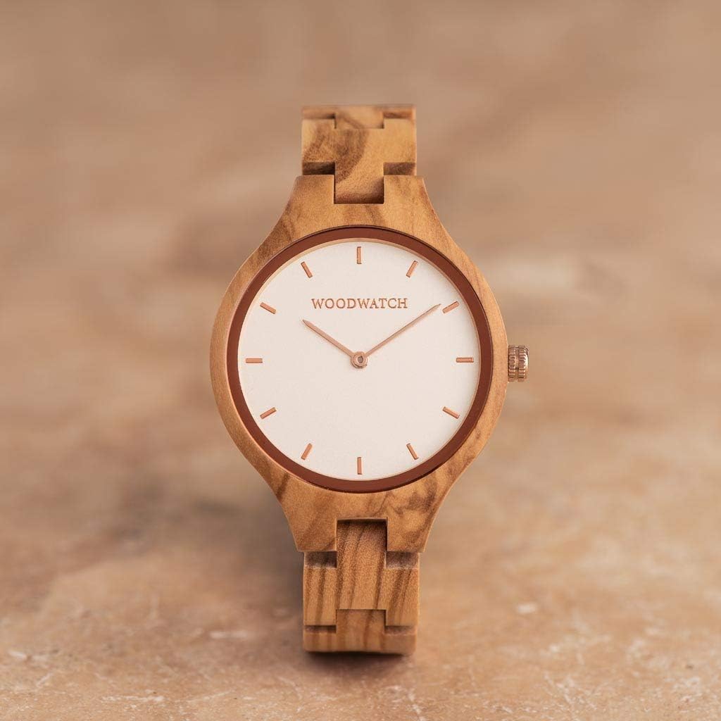 WoodWatch Nordic Rose orologio donna legno ulivo