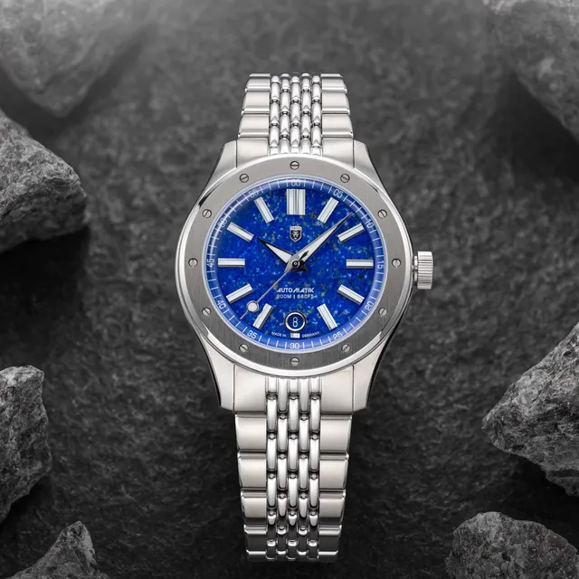 Heinrich Helicoprion orologio automatico Lapis Lazuli