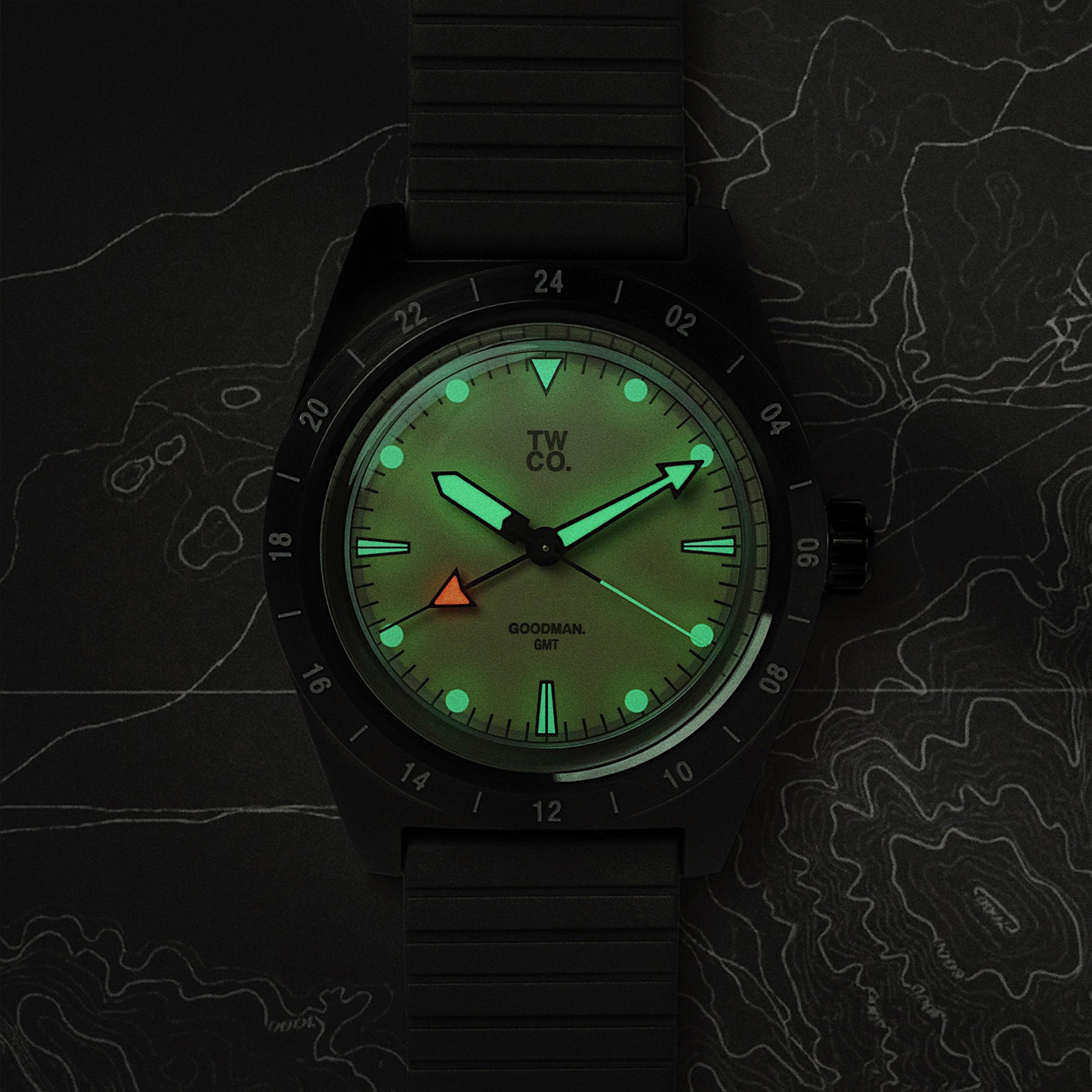 Tool Watch Co. TWCO. Goodman GMT orologio GMT Tactical PVD