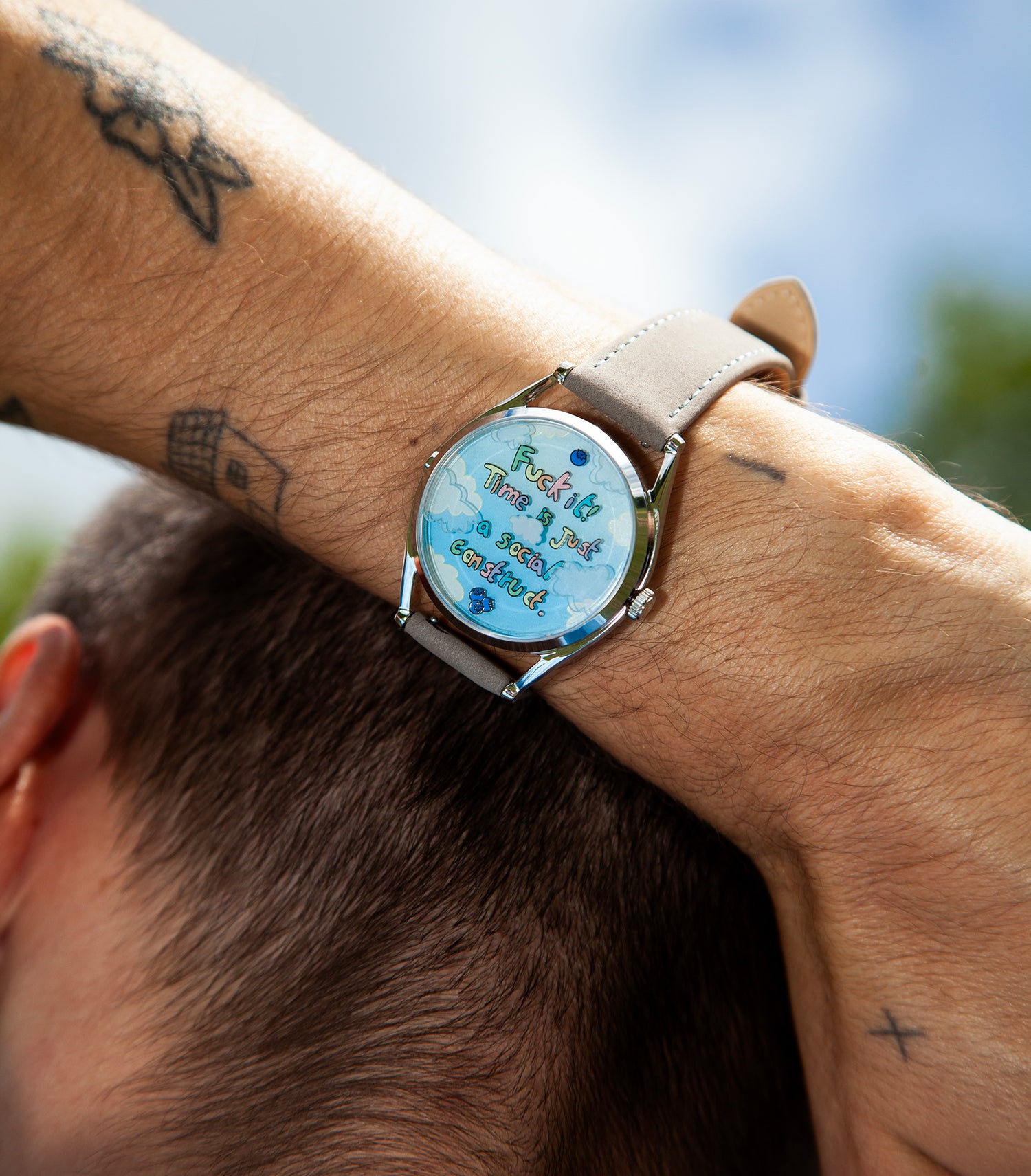 Mr Jones Blueberry Late! orologio da polso messaggio nascosto