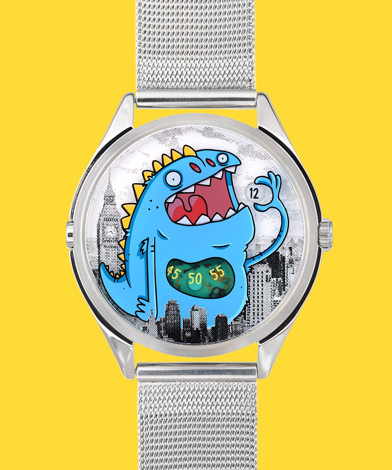 Mr Jones Watches Number Cruncher orologio jump hour 37mm argento