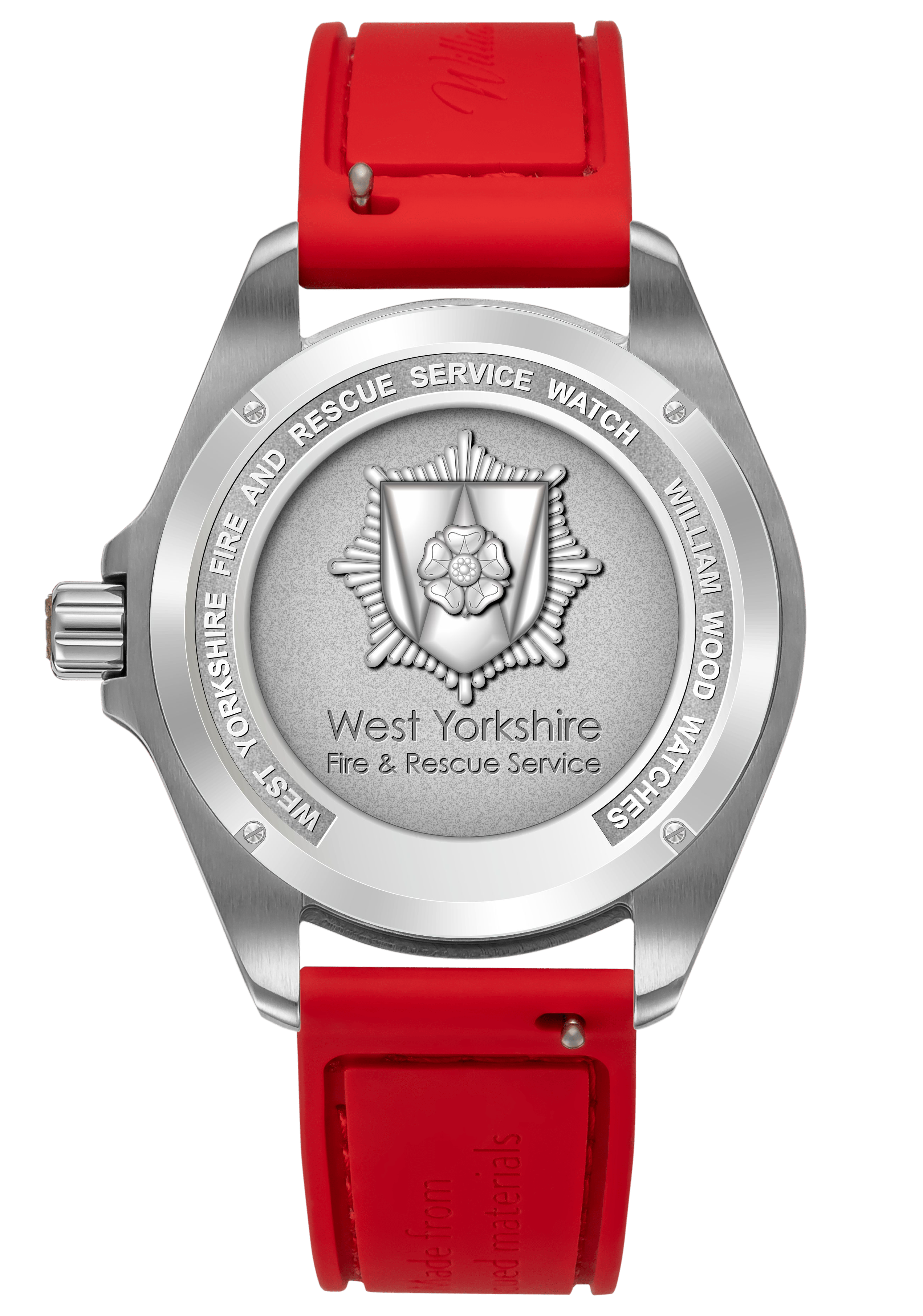 William Wood West Yorkshire orologio 41mm acciaio Red Fire Hose