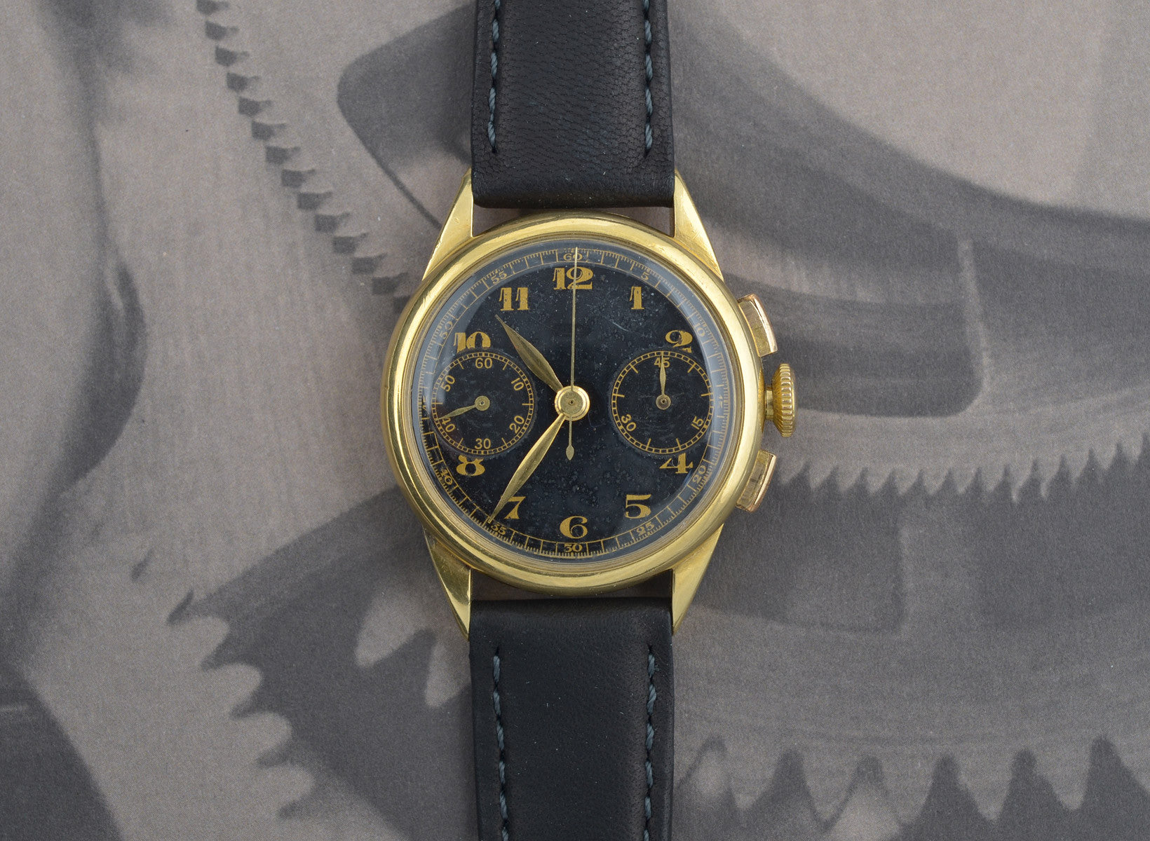 Jaeger anni 30 orologio cronografo elegante 30,5mm