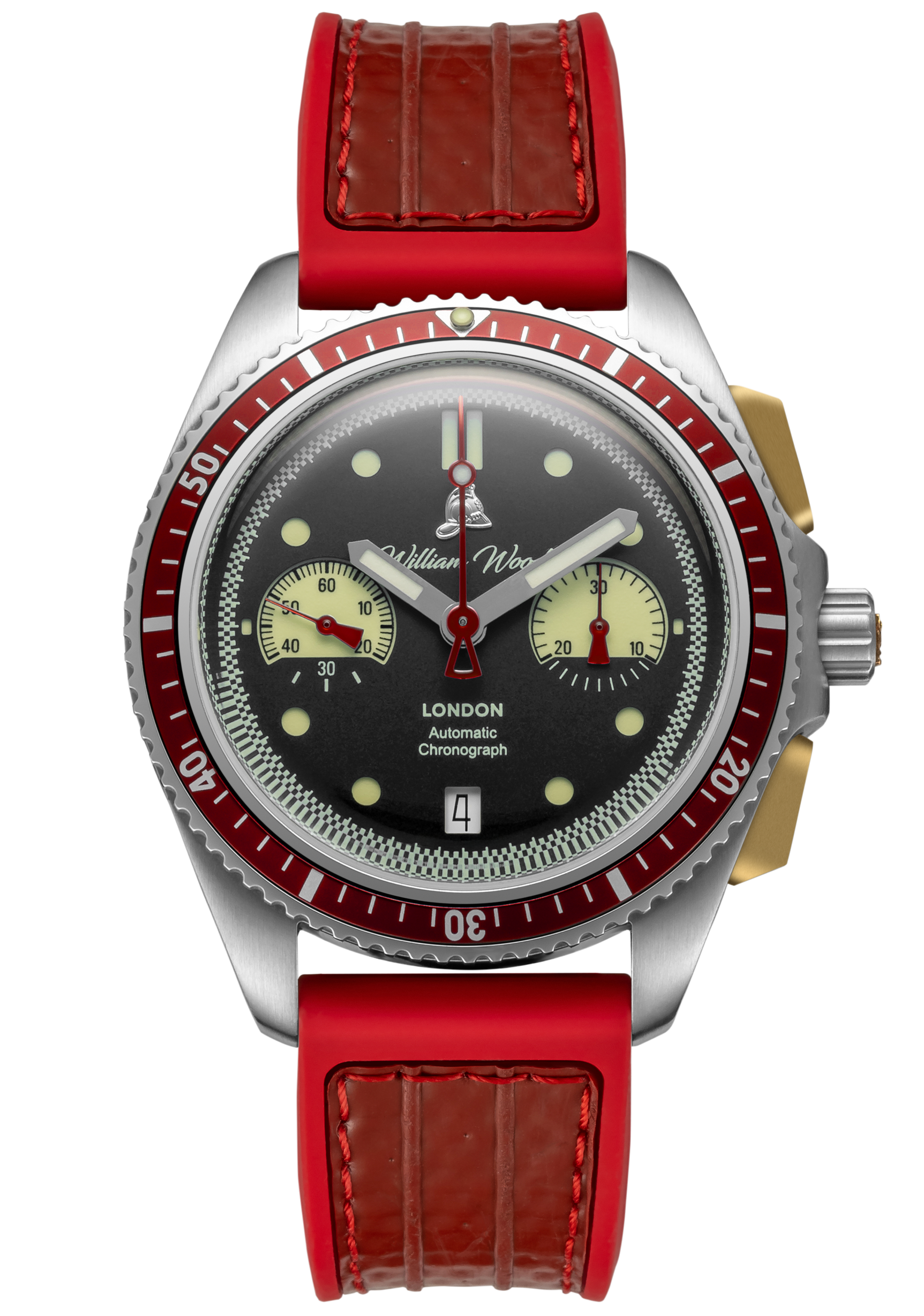 William Wood Triumph Heat Edition cronografo 41mm Red Fire Hose