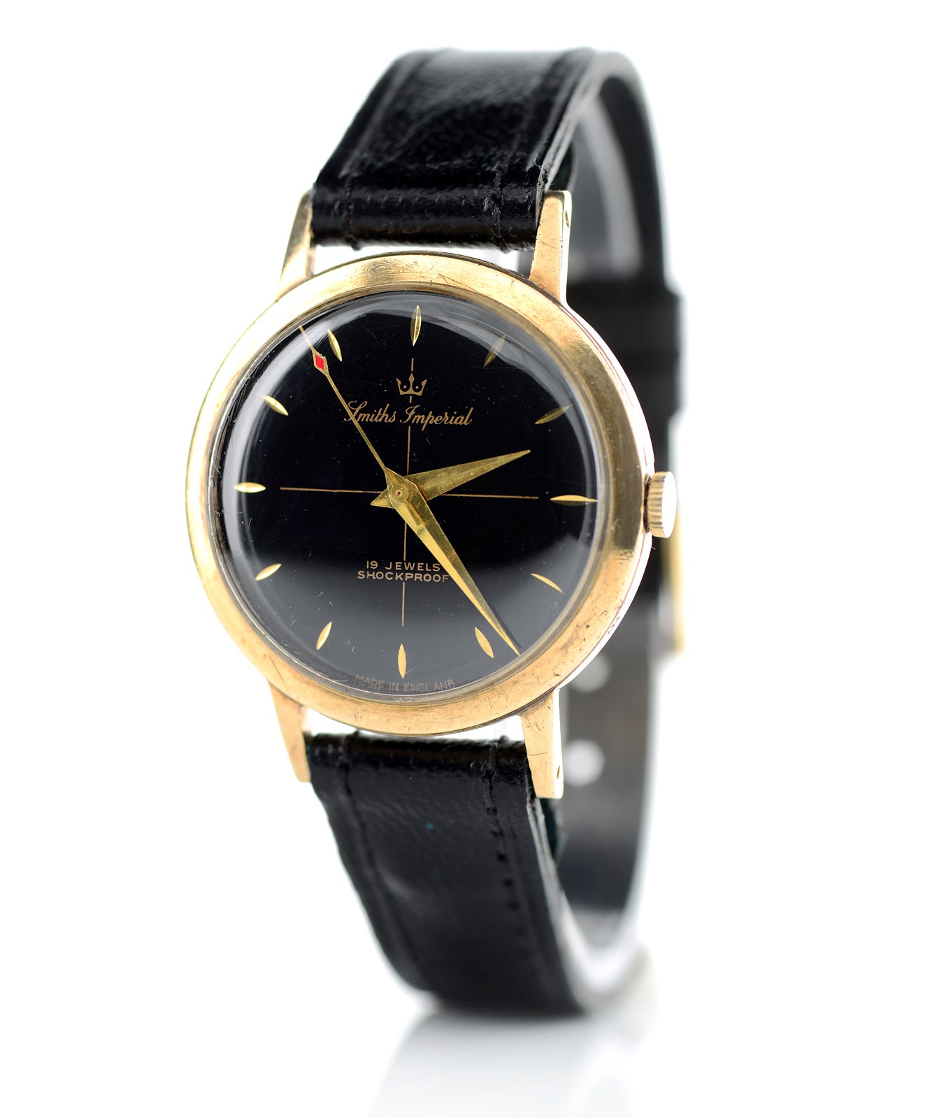 Smiths Imperial 1962 orologio oro 9ct 33mm nero