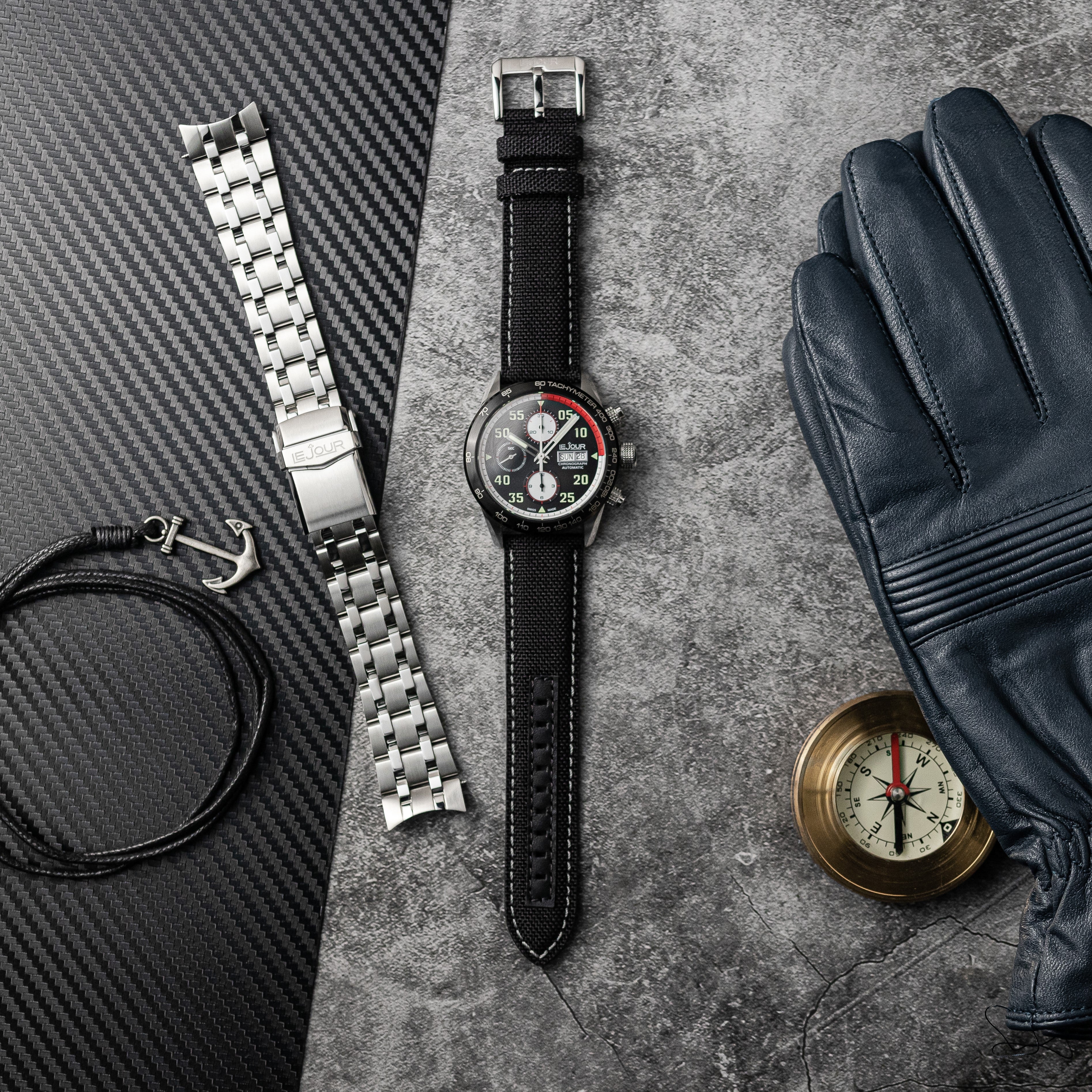 LeJour RD Chrono LJ-RD-002 orologio cronografo nero 42 mm