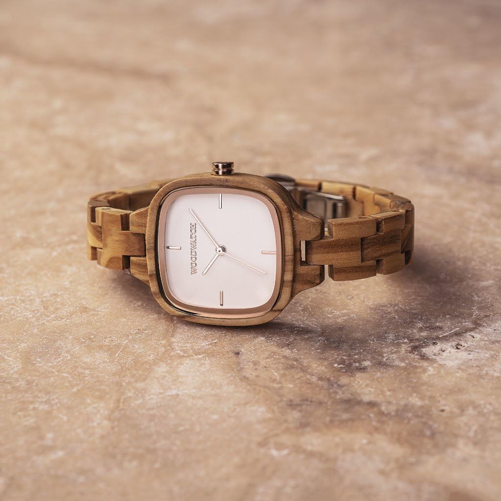 WoodWatch Elegance Muse orologio donna legno quadrato