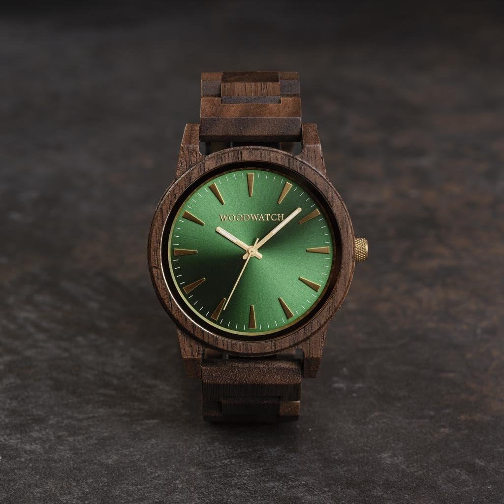 WoodWatch Classic Camo Walnut Orologio Uomo Antispruzzo