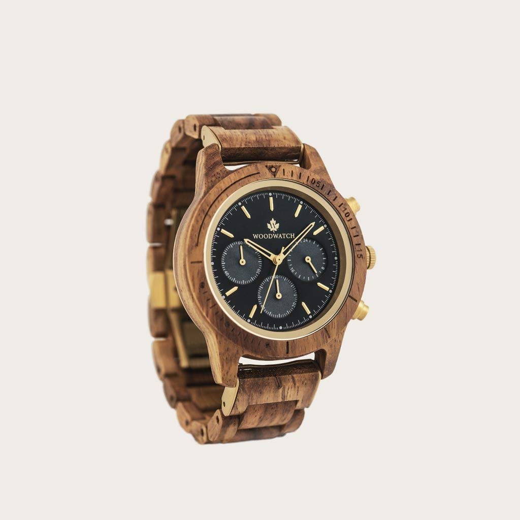 WoodWatch Chronus Deep Dive orologio uomo legno noce 42 mm