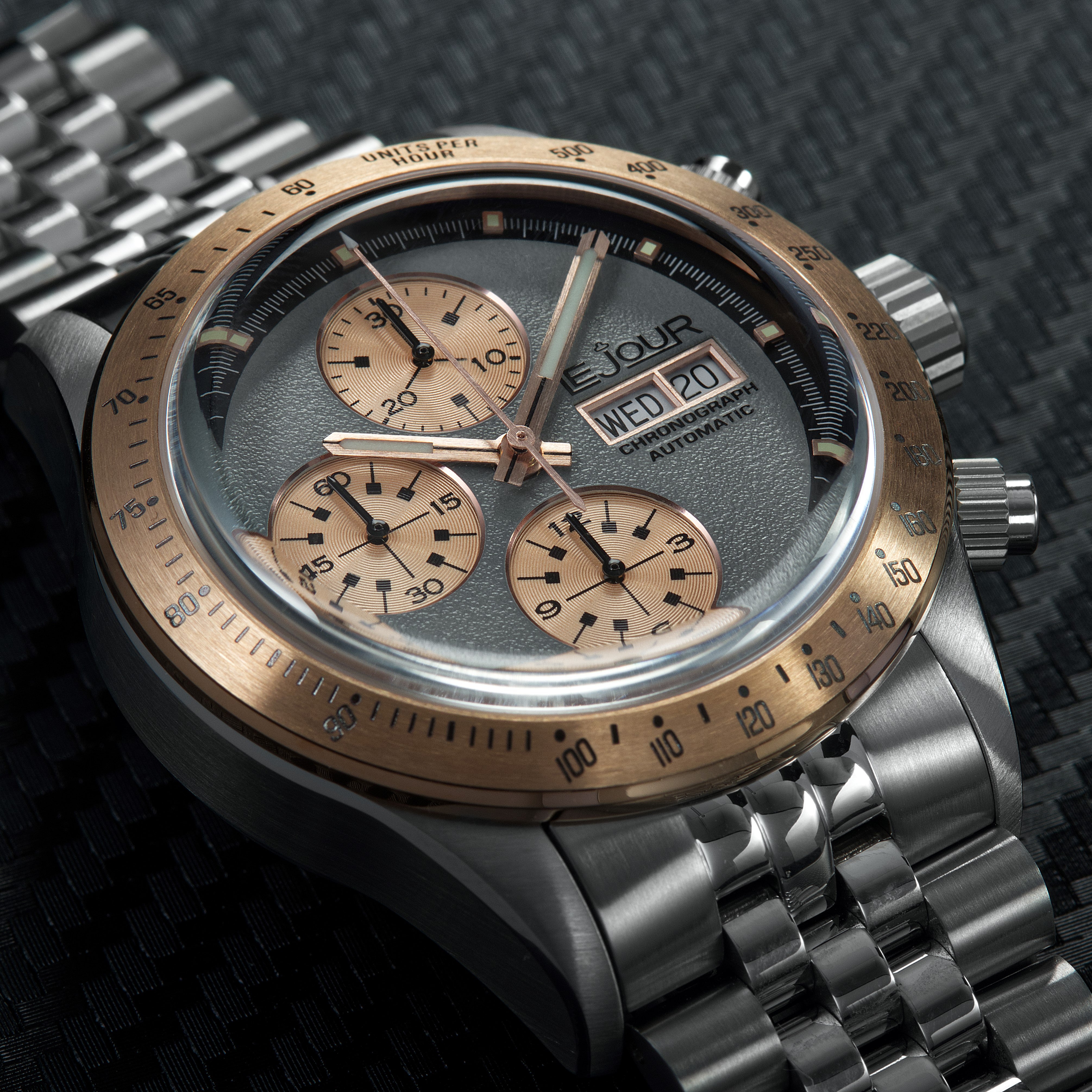 LeJour CM Chrono LJ-CM-004 cronografo grigio oro rosa 42mm