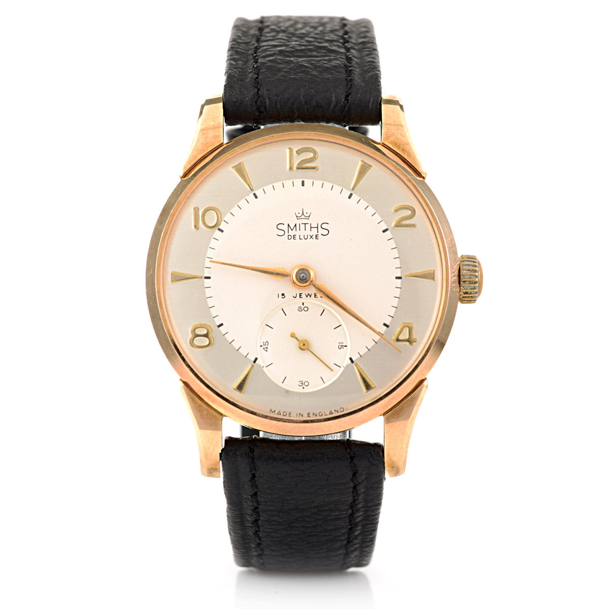 Smiths Deluxe A504 orologio vintage oro rosa 32mm