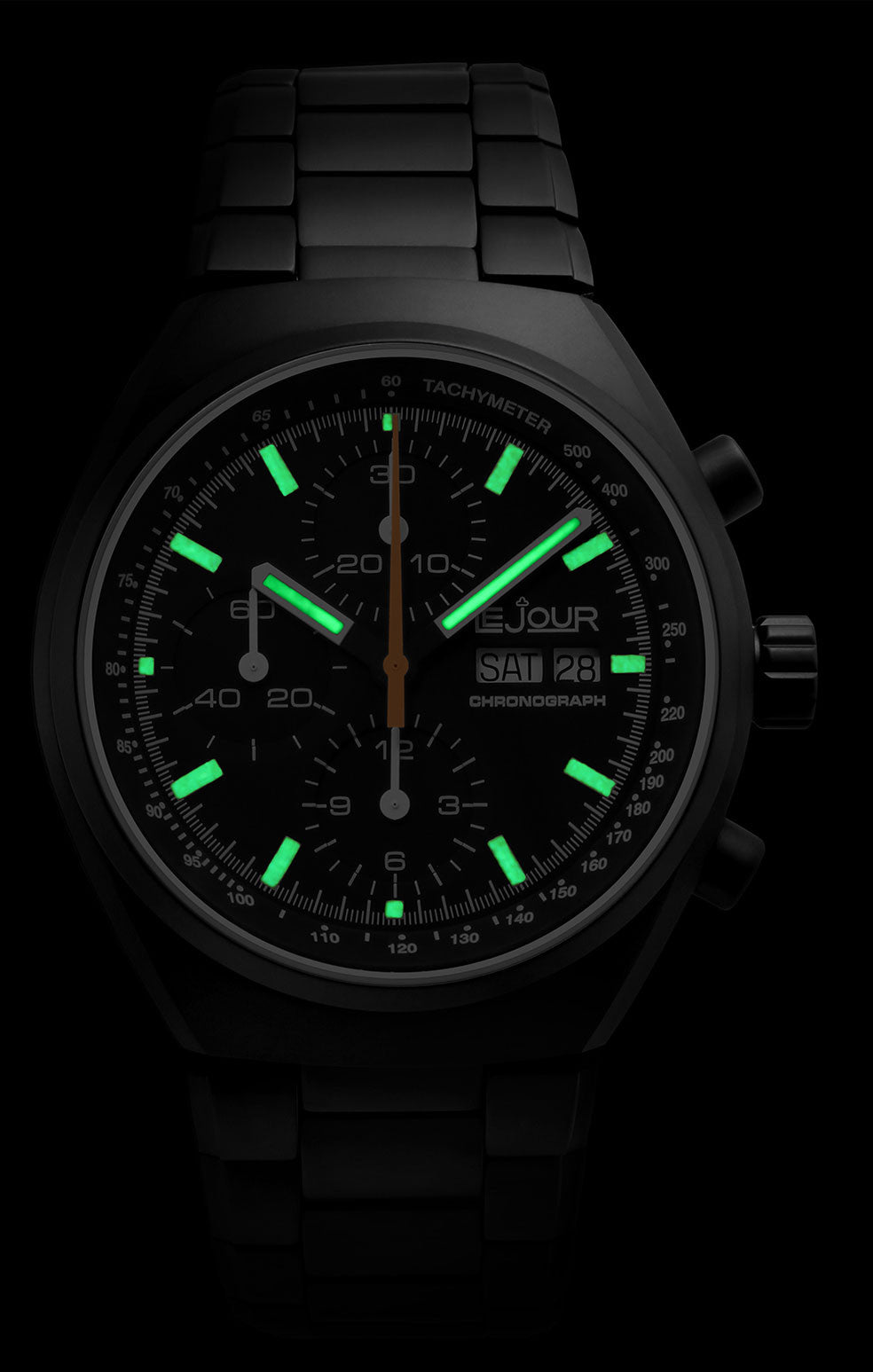 LeJour Mark I Chronograph LJ-MI-004 orologio nero automatico