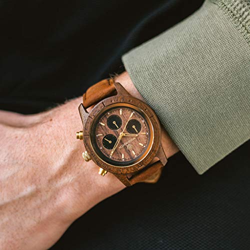 WoodWatch Classic Walnut Gold Pecan orologio in legno quarzo