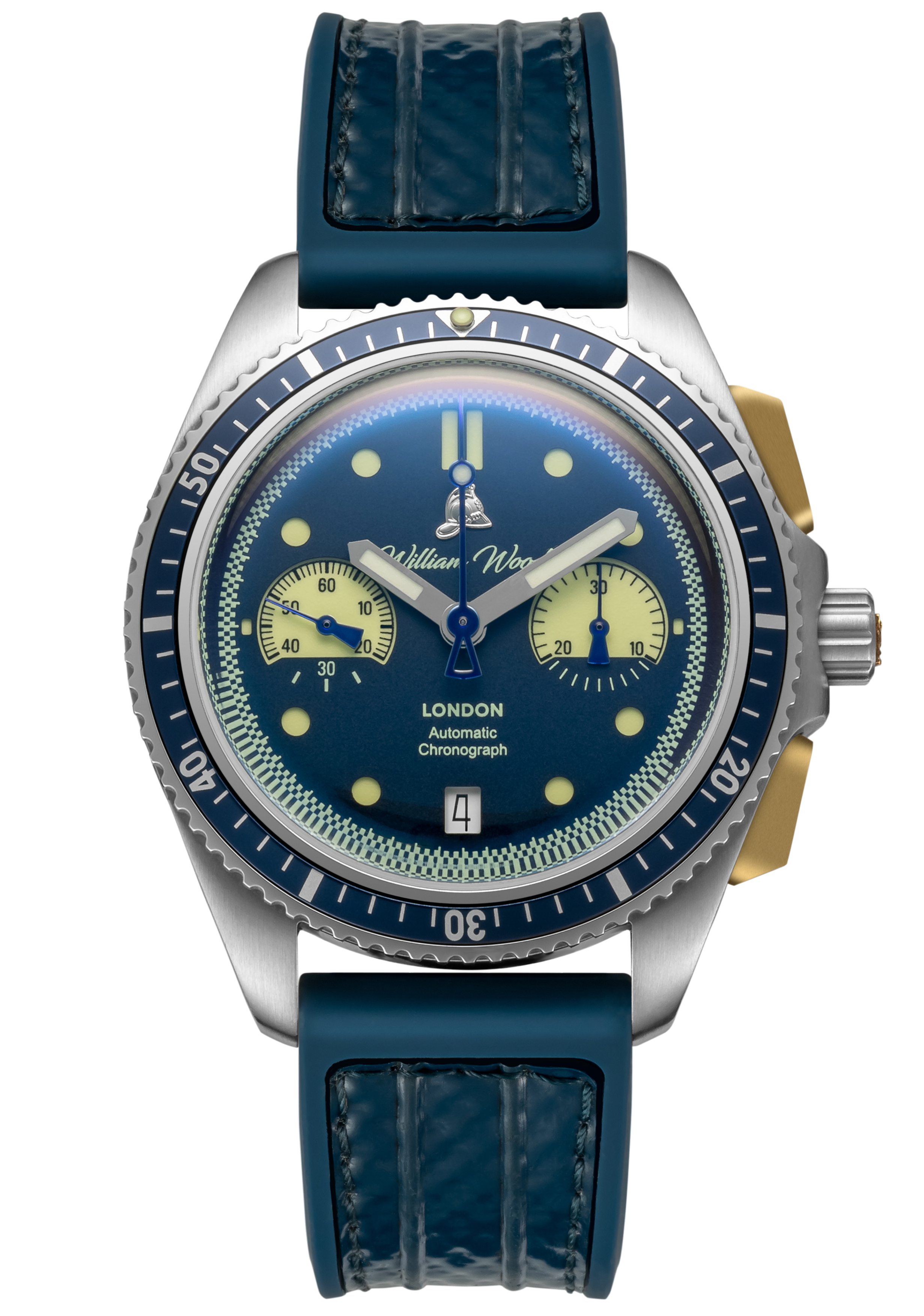 William Wood Triumph Oxygen Edition orologio cronografo 41mm blu