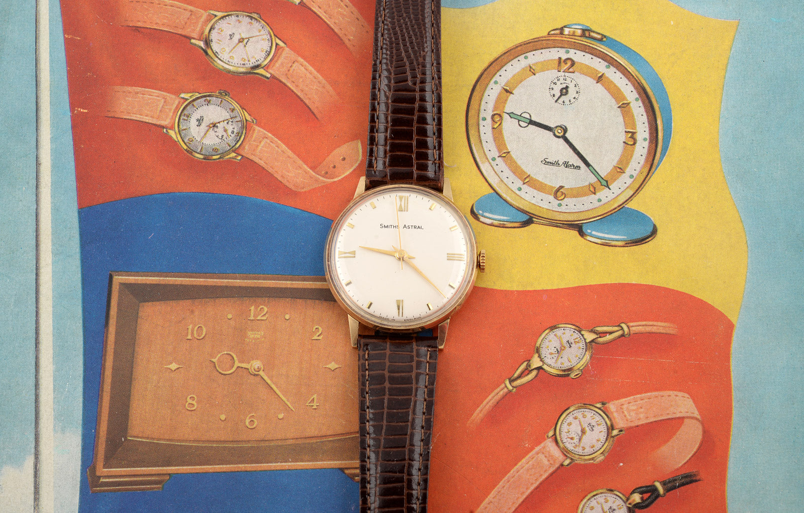 Smiths Astral 1970 orologio oro 9 carati 34mm