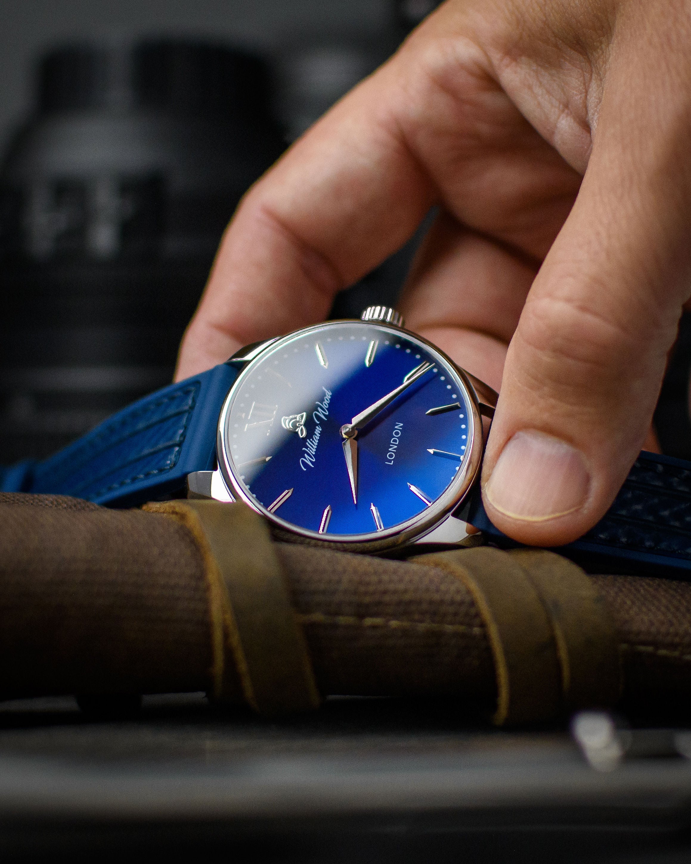 William Wood Chivalrous Midnight Blue orologio blu quarzo fire hose