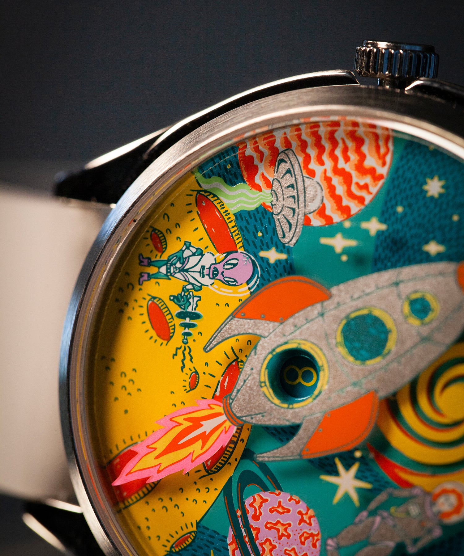 Mr Jones Continuum orologio jump hour 37mm argento